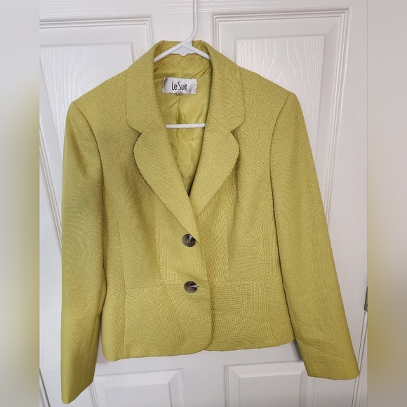 Le Suit Jackets & Blazers - Le Suit Womens Yellow Casual Blazer Top